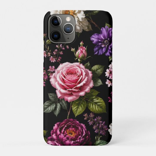 Schwarze Samt-Rose Case-Mate iPhone Hülle (Rückseite)