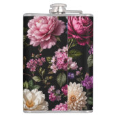 Schwarze Samt-Rose  Flachmann (Rückseite)