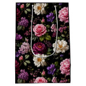Schwarze Samt-Rose Mittlere Geschenktüte (Rückseite)