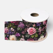 Schwarze Samt-Rose Ripsband (Spule)