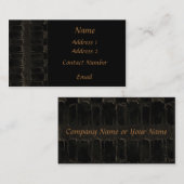 Schwarze Samt-Visitenkarte Visitenkarte (Vorne/Hinten)