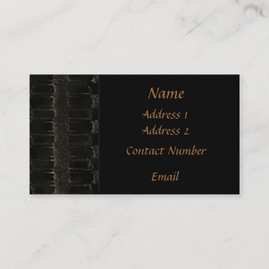 Schwarze Samt-Visitenkarte Visitenkarte (Vorderseite)