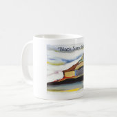 Schwarze Sand-Insel durch Rayhart Kaffeetasse (Vorderseite Links)