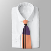 Schwarze, sandbraune Retro-Krawatte Krawatte (Gebunden)