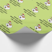 Schwarze Sankt macht seine freche Liste Geschenkpapier (Ecke)