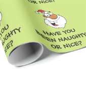 Schwarze Sankt macht seine freche Liste Geschenkpapier (Rolleneckpunkt)