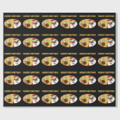 Schwarze Sankt mit Ren Geschenkpapier (Flach)