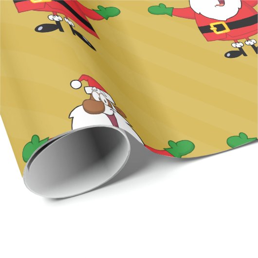 Schwarze Sankt umarmt Geschenk-Packpapier Geschenkpapier (Rolleneckpunkt)