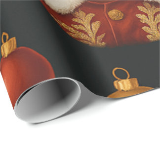 Schwarze Santa-Rolle Geschenkpapier