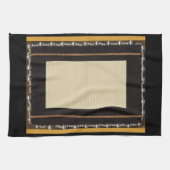 Schwarze Satin-Seidenstoff Foto Rahmen verziert Wi Handtuch (Horizontal)