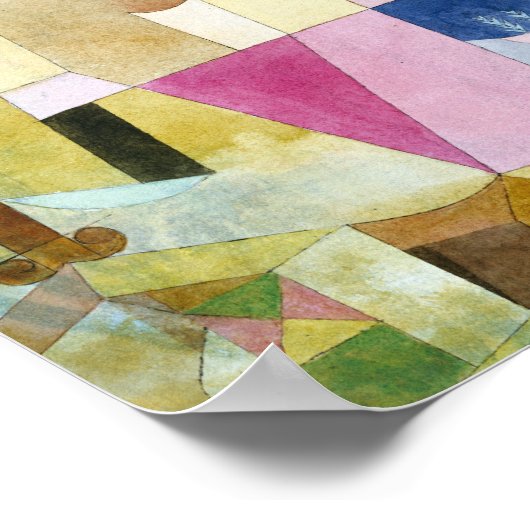 Schwarze Säulen in einer Landschaft : Paul Klee 19 Poster (Ecke)