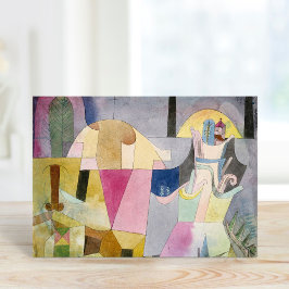 Schwarze Säulen in einer Landschaft | Paul Klee Karte