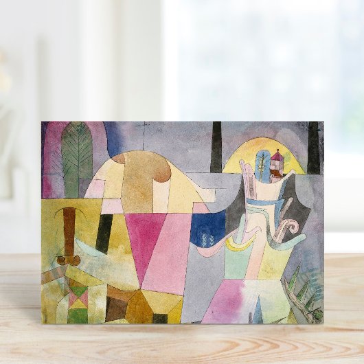 Schwarze Säulen in einer Landschaft | Paul Klee Karte