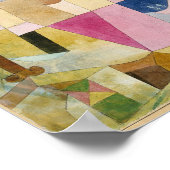 Schwarze Säulen in einer Landschaft | Paul Klee Poster (Ecke)