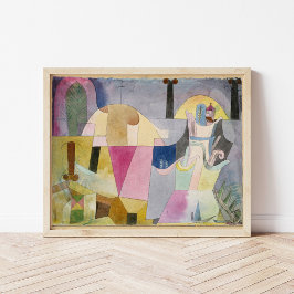 Schwarze Säulen in einer Landschaft | Paul Klee Poster