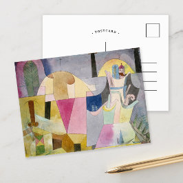 Schwarze Säulen in einer Landschaft | Paul Klee Postkarte