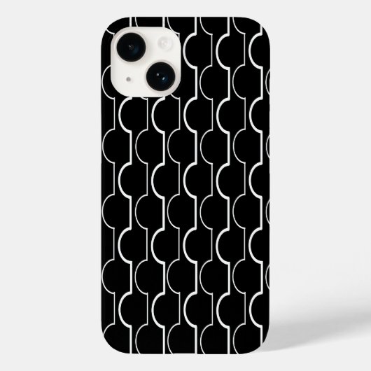 Schwarze Scallops Case-Mate iPhone Hülle (Rückseite)