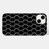 Schwarze Scallops Case-Mate iPhone Hülle (Rückseite (Horizontal))