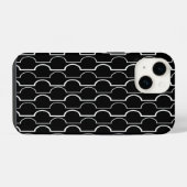 Schwarze Scallops iPhone Hülle (Rückseite (Horizontal))