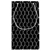 Schwarze Scallops Kleine Geschenktüte (Rückseite)