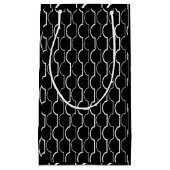 Schwarze Scallops Kleine Geschenktüte (Vorderseite)