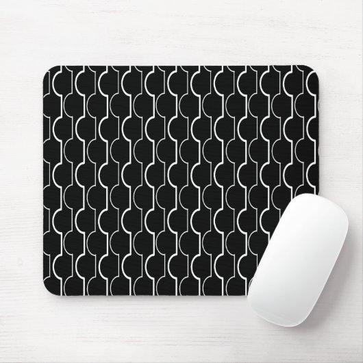 Schwarze Scallops Mousepad (Mit Mouse)
