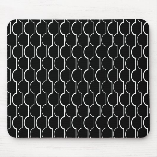 Schwarze Scallops Mousepad (Vorne)