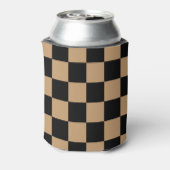 Schwarze Schachbretter Dosenkühler (Kanne Rückseite)
