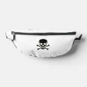 Schwarze Schädel-Bauchtasche weiß Bauchtasche (Ablage )