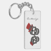 Schwarze Schädel Duo Thunder_Cove Schlüsselanhänger (Vorderseite links)