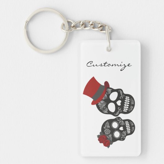 Schwarze Schädel Duo Thunder_Cove Schlüsselanhänger (Vorderseite)