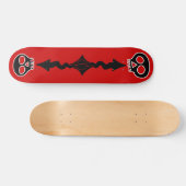 schwarze Schädel Skateboard (Horizontal)