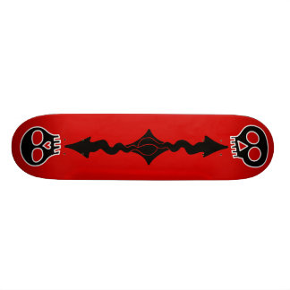 schwarze Schädel Skateboard