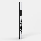 Schwarze Schädel weiß Case-Mate iPhone Hülle (Hinten/Rechts)