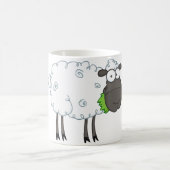 Schwarze Schaf-Cartoon-Charakter Kaffeetasse (Mittel)