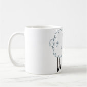 Schwarze Schaf-Cartoon-Charakter Kaffeetasse (Links)