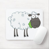 Schwarze Schaf-Cartoon-Charakter Mousepad (Mit Mouse)