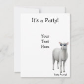 Schwarze Schaf-Einladung Einladung (Rückseite)