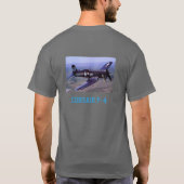 SCHWARZE SCHAF-GESCHWADER DES SEERÄUBER-F-4U T-Shirt (Rückseite)