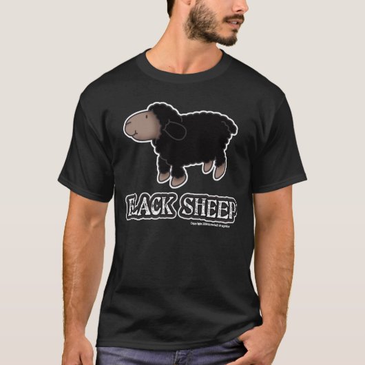 Schwarze Schaf-grundlegender dunkler T - Shirt (Vorderseite)