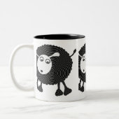 Schwarze Schaf-Kaffee-Tasse Zweifarbige Tasse (Links)