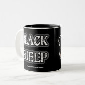 Schwarze Schaf-Kaffee-Tasse Zweifarbige Tasse (Vorderseite Links)