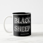Schwarze Schaf-Kaffee-Tasse Zweifarbige Tasse (Links)