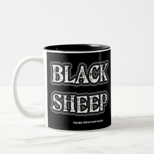 Schwarze Schaf-Kaffee-Tasse Zweifarbige Tasse (Links)