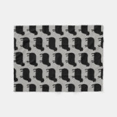 Schwarze Schaf-Silhouette-Muster Fleecedecke (Vorderseite (Horizontal))