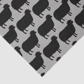 Schwarze Schaf-Silhouette-Muster Seidenpapier (Ausschnitt)