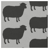 Schwarze Schaf-Silhouette-Muster Stoff (Nahaufnahme)