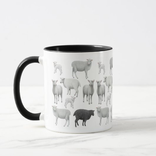 Schwarze Schaf-Tasse Tasse (Links)
