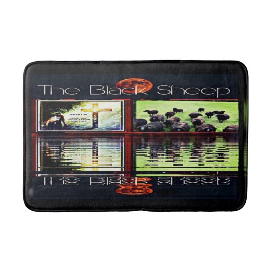 Schwarze Schafe Badematte (Vorderseite)