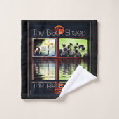 Schwarze Schafe Badhandtuch Set (Waschlappen)